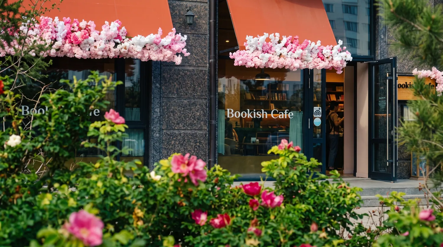 Вход в Bookish Cafe