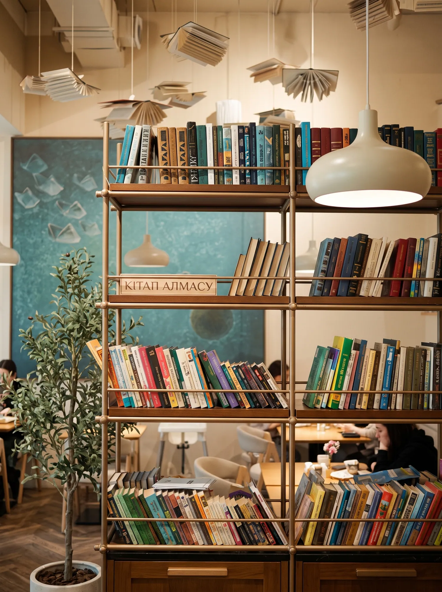 Книжные полки Bookish Cafe